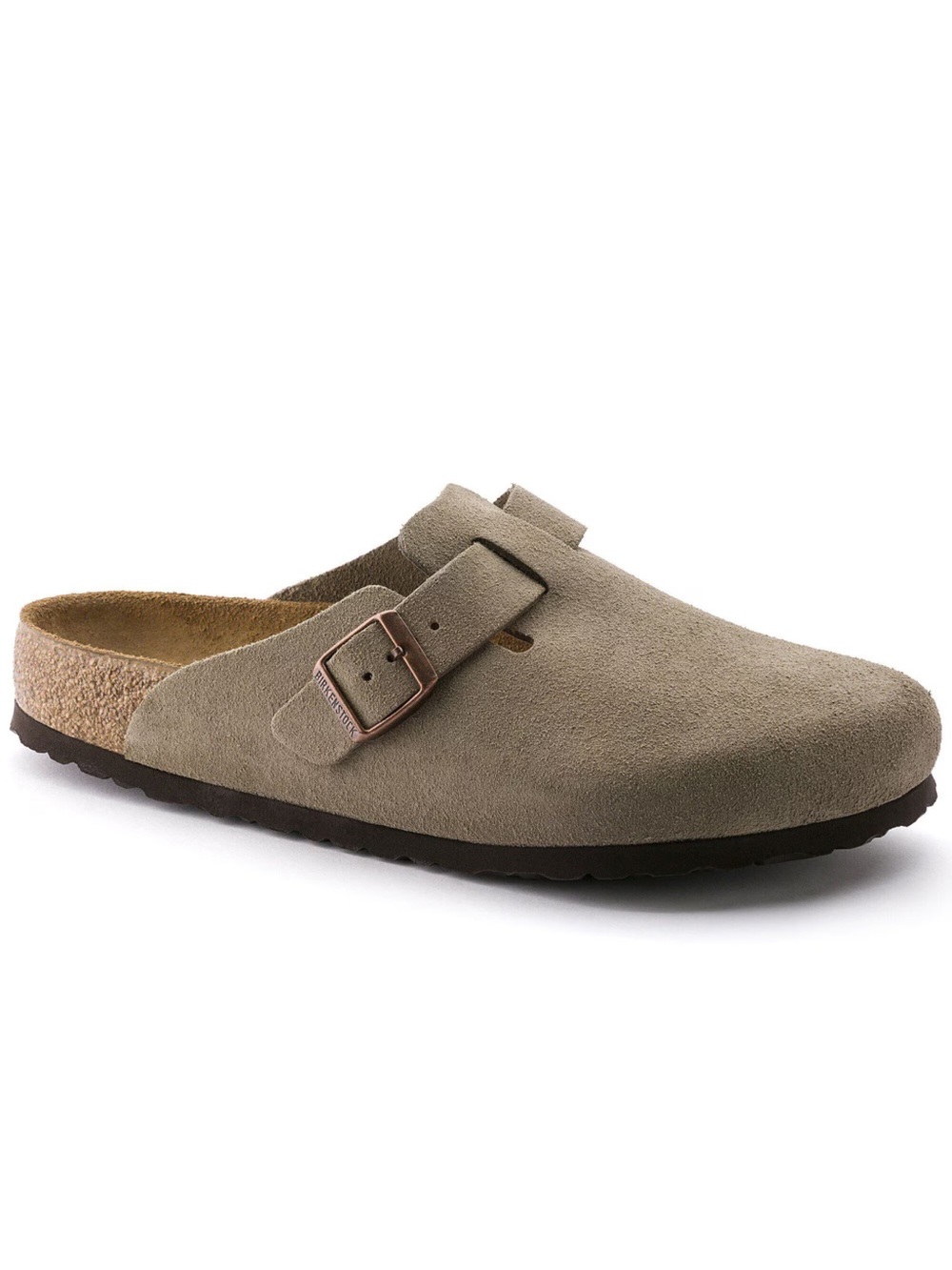 Birkenstock Boston Clog Suede in Taupe - Picture 3 of 5